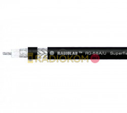 Кабель RG-58A/U PVC (black/white) - одножильный/витая жила 100m